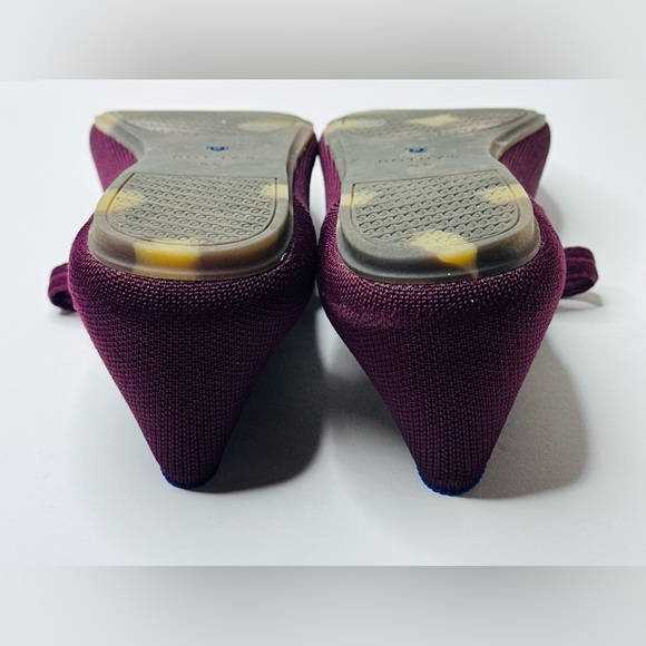 Rothy’s The Square Mary Jane Plum Purple Flats Shoes Size 9.5 - Picture 9 of 16